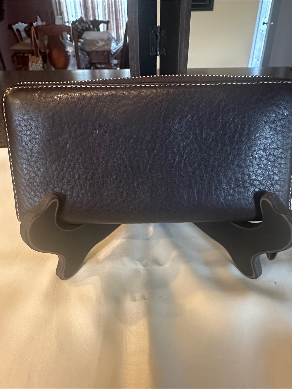 Vintage Coach Long Zip Around Wallet Brown - Picture 3 of 14